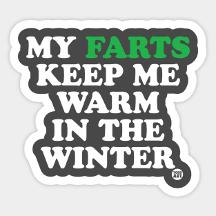 warm farts Sticker